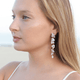 Clara Rose Gold Simulated Diamond Earrings - Olivier Laudus Wedding Jewellery