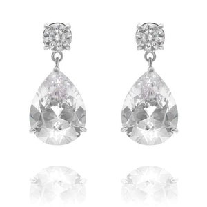 Clarissa Simulated Diamond Earrings - Olivier Laudus Wedding Jewellery