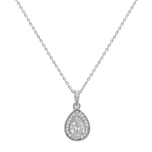 Diana Simulated Diamond Pendant - Olivier Laudus Wedding Jewellery