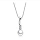 Dominica Pearl and Simulated Diamond Pendant - Olivier Laudus Wedding Jewellery