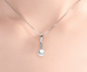 Dominica Pearl and Simulated Diamond Pendant - Olivier Laudus Wedding Jewellery