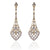 Donna Gold Simulated Diamiond Earrings - Olivier Laudus Wedding Jewellery