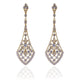 Donna Gold Simulated Diamiond Earrings - Olivier Laudus Wedding Jewellery