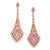 Donna Rose Gold Simulated Diamiond Earrings