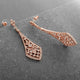 Donna Rose Gold Simulated Diamiond Earrings - Olivier Laudus Wedding Jewellery