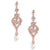 Eleanor 14ct Rose Gold Freshwater Pearl Earrings - Olivier Laudus Wedding Jewellery