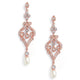Eleanor 14ct Rose Gold Freshwater Pearl Earrings - Olivier Laudus Wedding Jewellery
