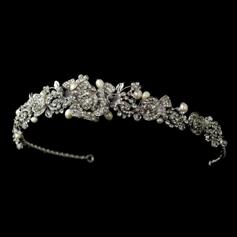 Tiara vintage with pearl Amazon.com: Aimimer Ivory Pearl Tiara Crown 3 Pcs Vintage  main image 2