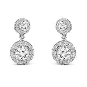 Emily Simulated Diamond Earrings - Olivier Laudus Wedding Jewellery