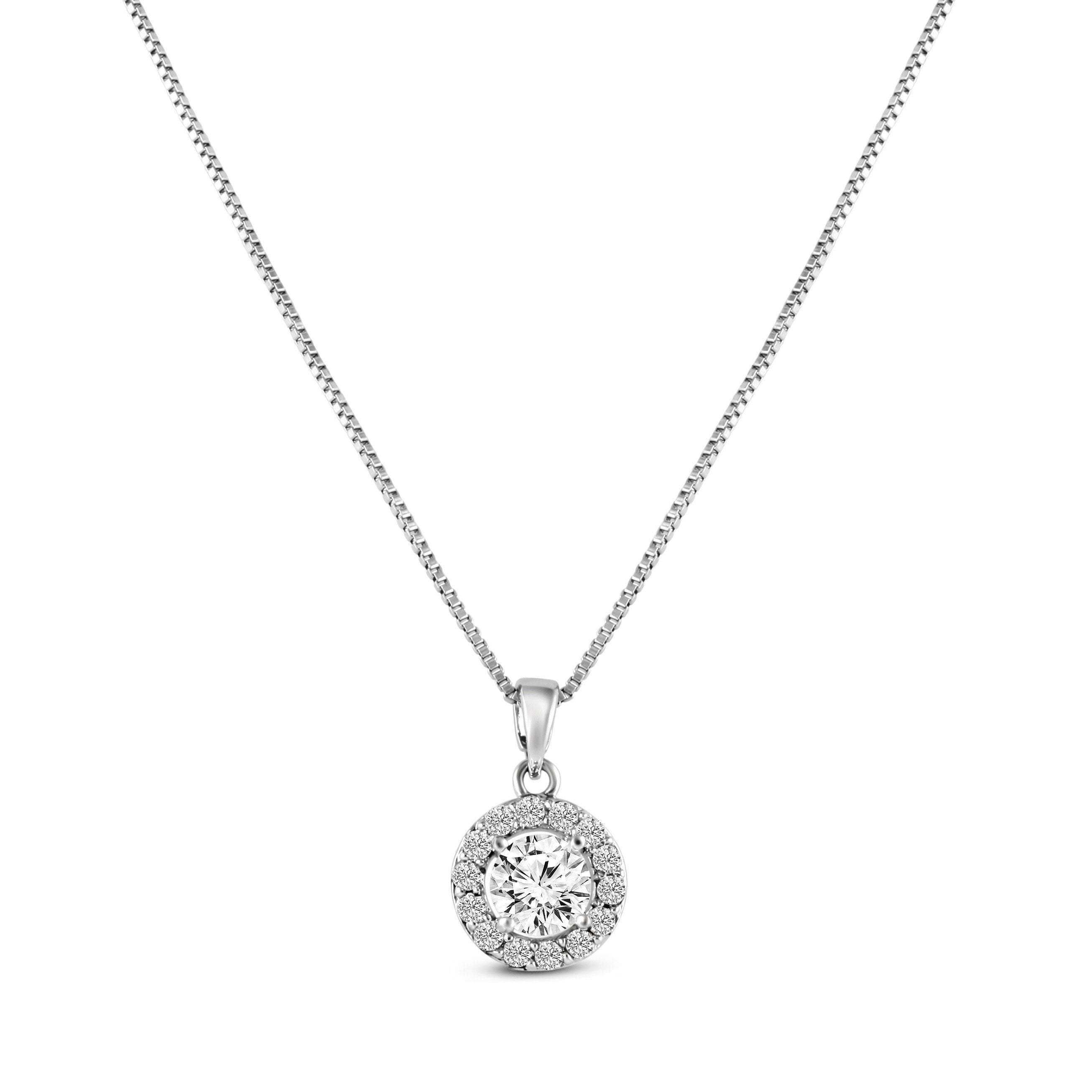 Simulated diamond pendant clearance