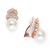 Emma Rose Gold Pearl Stud Earrings - Olivier Laudus Wedding Jewellery