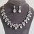 Flora Simulated Diamond Vintage Style Necklace Set - Olivier Laudus Wedding Jewellery