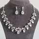 Flora Simulated Diamond Vintage Style Necklace Set - Olivier Laudus Wedding Jewellery
