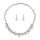 Flora Simulated Diamond Vintage Style Necklace Set - Olivier Laudus Wedding Jewellery