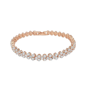 Florence Rose Gold Diamante Bracelet  |  BEST SELLER... - Olivier Laudus Wedding Jewellery