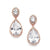 Freya Rose Gold Pear cut Cubic Zirconia Earrings - Olivier Laudus Wedding Jewellery