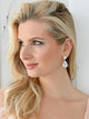 Freya Silver Pear cut Cubic Zirconia Earrings - Olivier Laudus Wedding Jewellery