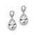 Freya Silver Pear cut Cubic Zirconia Earrings - Olivier Laudus Wedding Jewellery