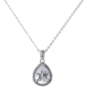 Freya Simulated Diamond Pendant - Olivier Laudus Wedding Jewellery