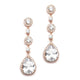 Genevieve Rose Gold Bridal Earrings - Olivier Laudus Wedding Jewellery