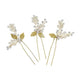 Gold Leaf Hair pins - Olivier Laudus Wedding Jewellery