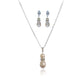 Grace Freshwater pearl and Cubic Zirconia Pendant Set