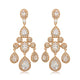 Gwen Rose Gold Chandelier Diamante Earrings - Olivier Laudus Wedding Jewellery