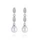 Hannah Pearl and Diamante Wedding Earrings