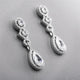 Harper Simulated Diamond Earrings - Olivier Laudus Wedding Jewellery