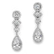 Harper Simulated Diamond Earrings - Olivier Laudus Wedding Jewellery