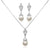 Helen Pearl and CZ Pendant set - Olivier Laudus Wedding Jewellery