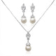 Helen Pearl and CZ Pendant set - Olivier Laudus Wedding Jewellery