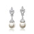 Helen Pearl and CZ Pendant set - Olivier Laudus Wedding Jewellery