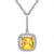 Helena Princess Cut Yellow Cubic Zirconia Pendant - Olivier Laudus Wedding Jewellery