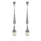 Hester Silver Vintage Bridal Earrings - Olivier Laudus Wedding Jewellery