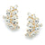 Hollywood Gold plated Earrings studs - Olivier Laudus Wedding Jewellery