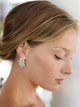 Hollywood Silver plated Earrings studs - Olivier Laudus Wedding Jewellery