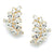 Hollywood Silver plated Earrings studs - Olivier Laudus Wedding Jewellery