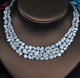 Inara Statement Simulated Diamond Necklace Set - Olivier Laudus Wedding Jewellery