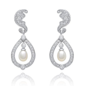 Kate Freshwater Pearl Earrings - Olivier Laudus Wedding Jewellery