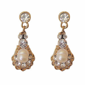 Kensington Earrings Gold - Olivier Laudus Wedding Jewellery