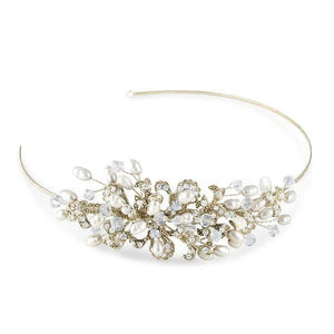 Kensington Side Headband Gold - Olivier Laudus Wedding Jewellery