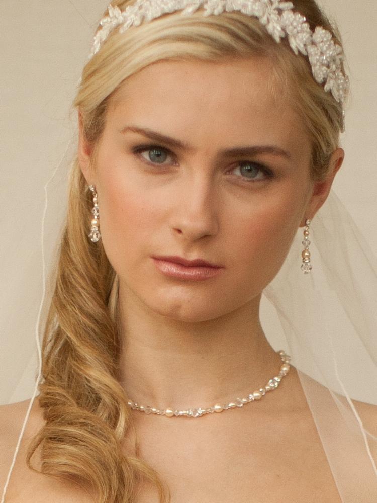 Bridal Back Necklace with Pearl & Crystal Backdrop for Weddings,Brides –  PoetryDesigns