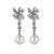 Macie Pearl And CZ Bridal Earrings - Olivier Laudus Wedding Jewellery