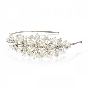 Macie Pearl & Diamante Bridal Headband - Best seller! - Olivier Laudus Wedding Jewellery