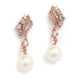 Margot Rose Gold Clip On Pearl Earrings - Olivier Laudus Wedding Jewellery