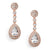 Meghan Clip-on Simulated Diamond Drop earrings - Olivier Laudus Wedding Jewellery