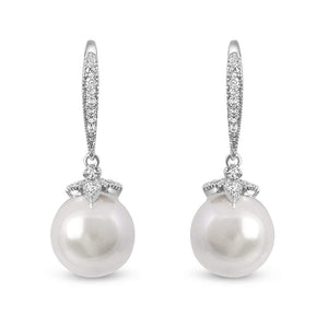 Mel Pearl Wedding Earrings - Olivier Laudus Wedding Jewellery