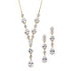 Nicolina Simulated Diamond Necklace set - Olivier Laudus Wedding Jewellery