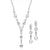 Nicolina Simulated Diamond Necklace set - Olivier Laudus Wedding Jewellery